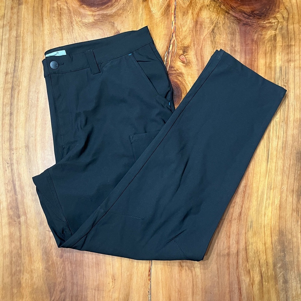 Amazon Luly Yang Mens pants XL 37-40 Casual Business Black Flat Front EE27